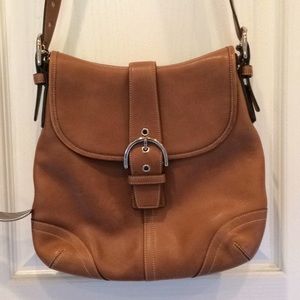 Coach Brown/Tan Leather soho Crossbody #9480